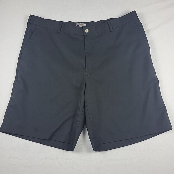 Peter Millar Salem Performance Golf Shorts Men Sz 40 Black‎ Flat Front Stretch - Picture 1 of 8